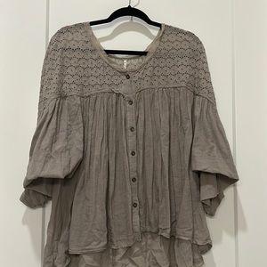 Grey Free People Tunic